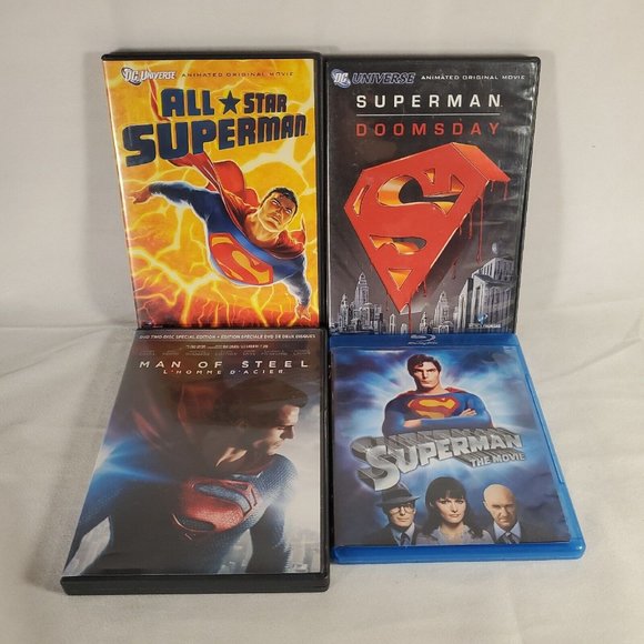 DC Universe Lot of 4 DVD & Blu-ray: All Star Superman + Doomsday + More - Picture 1 of 14